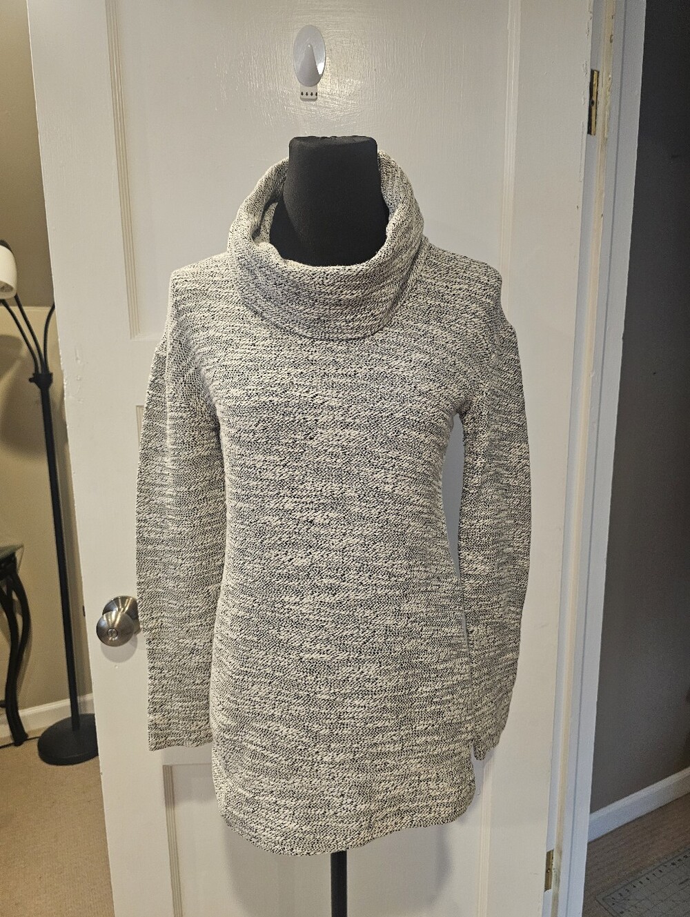 Merona Gray Marled Cowl Neck Sweater